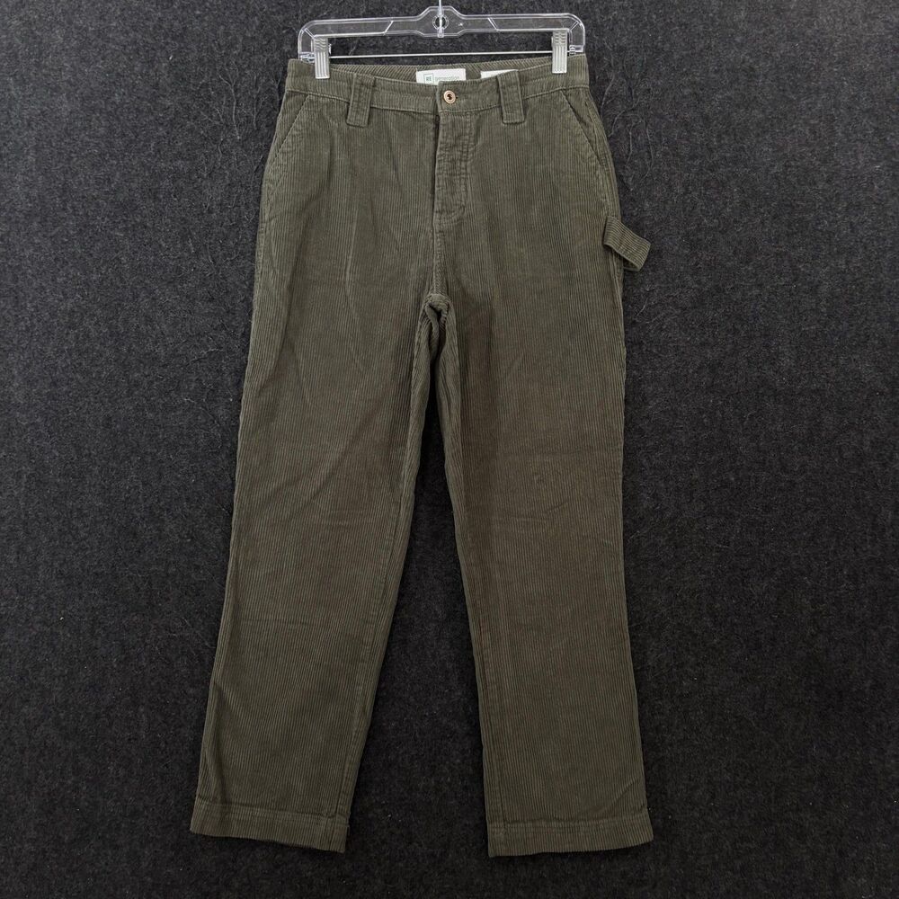 RE Generation Celebrity Pink Pants Juniors 3 Green Corduroy Carpenter New Ager